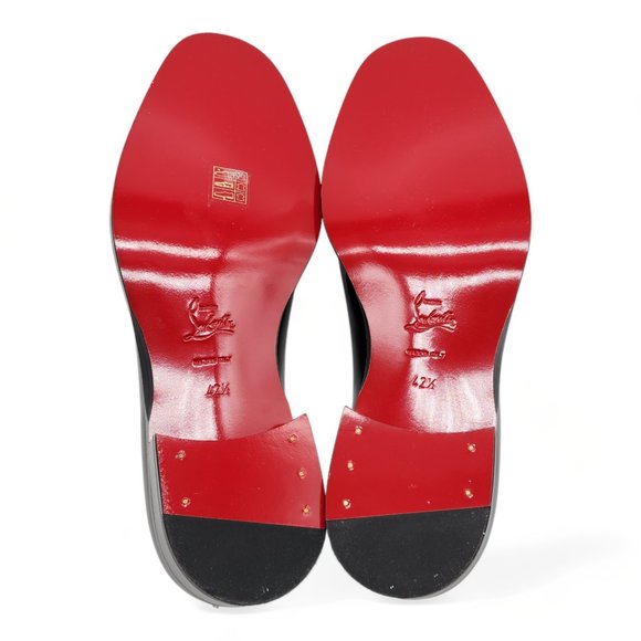 Christian Louboutin Chambeliss Patent Leather Tuxedo Derby Shoes - Picture 11 of 12